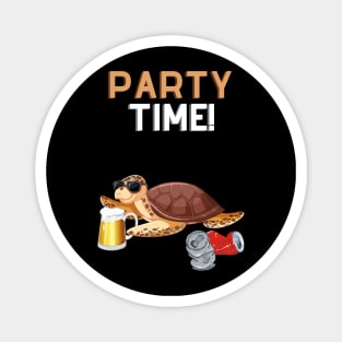 Party Time Turtle T Shirt Magnet